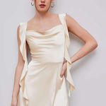 Cider  - Ruffle Trim Mini Dress Crème Photo 0