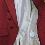 Veronica Beard Miller Double-breasted Herringbone Blazer In Burgandy Size 2 Photo 7