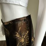 Dana Buchman  Black And Gold Silk Sheer Layered Maxi Skirt Photo 5