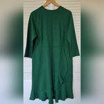 J Jill Ponte Green Ruffle Hem Stretch Long Sleeve A Photo 3