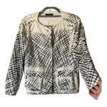Piazza Sempione Abstract Black White Blazer Jacket Modern Minimalist Chic IT 46 Photo 1