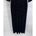 CHRIS & CAROL PLUS Burnout Velvet Paisley Midi Dress Bell Sleeve Womens 1X Black Photo 6