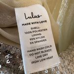 NWT Lulus Shimmering Love Silver Sequin Cowl Back Bodysuit Size Small Photo 5