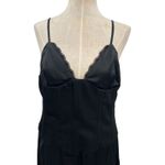 Tiger Mist  Taos Maxi Slip Dress Satin Corset Lace Neck Black Size Large Photo 4