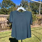 Universal Standard  Tee Rex Peruvian Pima Cotton T Shirt in Deep Sea Green Size X Photo 3