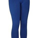 Blue Checked Butt Lifting ~ Tummy Control Yoga Leggings Pants ~ XL Photo 0