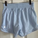 Lululemon Women Size 4 Hotty Hot Blue Linen Running Shorts w/Liner Zip Pocket Photo 5