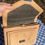 Loeffler Randall  Embossed Python Rider Tan Beige Leather Purse Photo 5