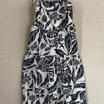 Who What Wear dress midi black white floral tropical NEW small Photo 1