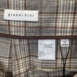 Gianni Bini NWT‎  Womens 12 Pants Alora Brown Beige Plaid Split Flat Front Y2K Photo 11