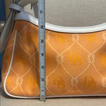 Dooney & Bourke Vintage Y2K Orange and White Hobo Shoulder Bag Photo 8