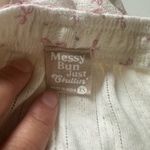 White Pajama Pants with Pink Bow Pattern coquette size xs Photo 5