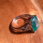 Verde Onyx Stainless Steel Solitaire Ring (Size 10) Photo 7