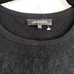 Jaeger  Crew Neck Fuzzy Stripe Sweater Dress Size Medium Photo 4