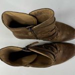 Latigo  Paz Brown Leather Braided Detail Square Toe Ankle Boots Size 9 Photo 4