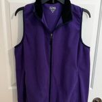 The Vermont Country Store Fleece Full Zip Vest Pockets Purple Size XL Photo 0