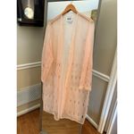 Vintage Carissmo Blush Pink Sheer Duster Cardigan Size 18 Photo 4