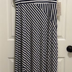 Boston Proper  Womens Striped Tank Maxi Navy White Lined Stripe Long Dress XL Photo 0