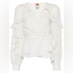 Farm Rio  Cotton Voile Side Wrap Silhouette Blouse Sz XS‎ NWT Photo 4