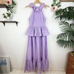 Elliatt NWT Purity Peplum Maxi Dress in Lilac Purple Size Small Photo 2