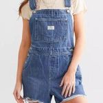 Levi's  Vintage Women's Shortalls Overalls Raw Hem Cutoff Blue Size XL Frayed Photo 0