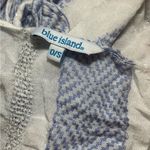 Blue Island  white and blue striped lightweight cover-up Photo 1
