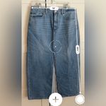 Loft  Denim Midi Skirt in Classic Mid Wash Size 12 Chic Minimalist Photo 4