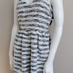 INA NWT  White & Black Striped Lace Dress (M) Photo 0