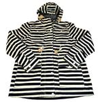 Levi's Trekking Parka Striped Hooded Jacket Nautical Canvas Navy/White Large NWT Photo 2