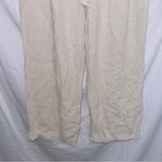 Love Riche Ivory High Waisted Linen Blend Lightweight Cropped Pants size large Photo 2