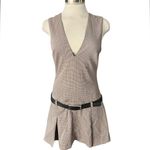 ZARA V-neck Sleeveless Mini Dress With Belt Size Small NWOT Photo 2