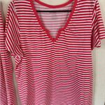 Liz Claiborne  Red and White Striped Sleepwear pajama set size XL Photo 2