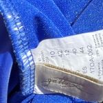 Gottex blue multicolored floral print one piece swimsuit bathing suit halter Size 10 Photo 3