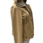 Tommy Hilfiger Y2K Hoodie Jacket Sz S Beige Sherpa Zip Up Pockets 00s Casual Photo 7