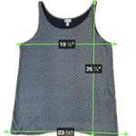 J.Jill Wearever Tank Top L Navy Geometric Print Stretch Sleeveless Women Photo 4