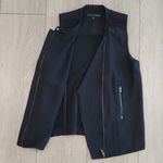 Harvé Benard New Harvè Benard Black Vest with Pleat/Ribbed Detailing Photo 3