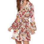 BCBGMAXAZRIA NWT Paisley Dusty Rio Boho Long-sleeved Robe/Kimono Size XS Photo 0