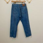 Levi's Wedgie Straight Medium Wash Raw Ankle Jeans size 28 Photo 7