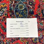 Lucky Brand Women's Red Paisley Short Rolled Sleeve V Neck Tie Waist Top Size XS Photo 8