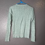 Merona Women’s Small Light Green Cable Knit Pullover Sweater Long Sleeve Photo 3