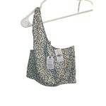 American Eagle Outfitters Floral One Shoulder Crop Top 100% Cotton Size XS Photo 4
