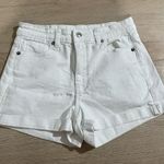 American Eagle  White Denim Mom Shorts Photo 0