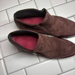Munro Danika Booties Burgundy Maroon Suede and Leather 11N Photo 4