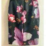 Marchessa notte black satin lace detail floral‎ print skirt Sz 4 Photo 4