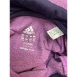 Adidas Womens S Sweatshirt Heathered Purple Pullover Hooded Cowl Neck Thumbholes Photo 3
