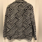 Saltwater Luxe NWT  geometric pea coat jacket pockets black/white/grey. Small Photo 4