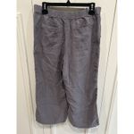 J Jill Linen Blend Pull On Pants Gray Cropped Beach Resort Boho Lagenlook Vacay Size undefined Photo 1