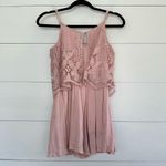 Mossimo Women’s Extra Small Pink Crochet Romper Size XS Photo 2