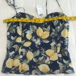 Abercrombie & Fitch  Lemon Crop Top S
Linen Blend Tie Straps Smocked Detail NWT Photo 2
