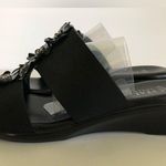 Italian Shoemakers  FLEX SIZE 8M Womens Slip On Wedge Sandals Embellished Black Photo 5